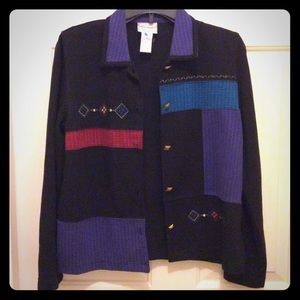 Napa Valley Petites S black decorated jacket